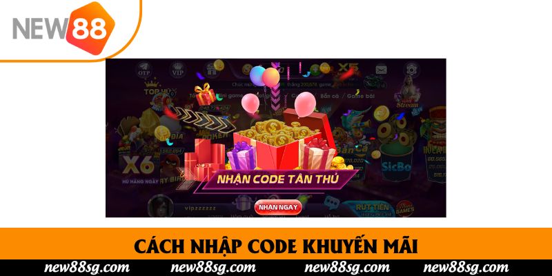Cách nhập code khuyến mãi